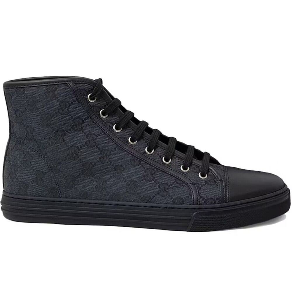 AUTHENTIC GUCCI GG Canvas Sneakers Men's Black 426188 SZ 5